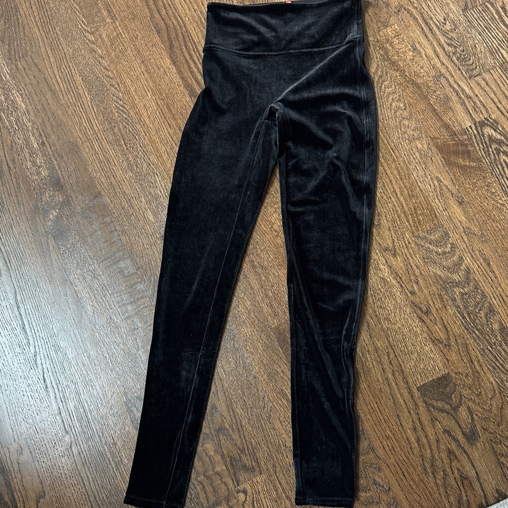 Spanx Black Velvet Leggings